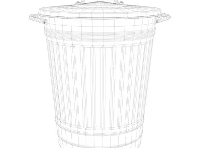 Trashcan trash can 3D model purchase