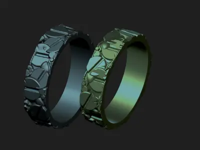 Industrial ring 3D print model by Narek84