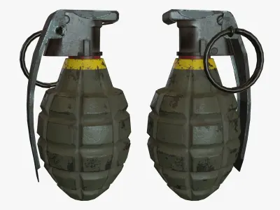 Grenade Low-poly 3D model 11