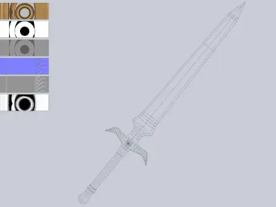 Nature blade Low-poly 3D model buy