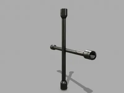 Lug Wrenc Low-poly 3D model