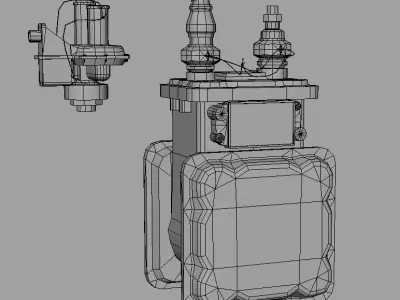 Gas Meter Low-poly 3D model buy