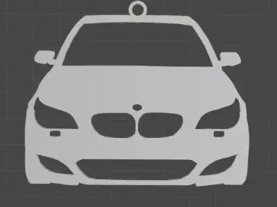 e60 520-M5 Car Rearview Mirror Ornament - Key chain 3D print model