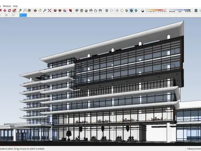 Sketchup Office building H3 3D model