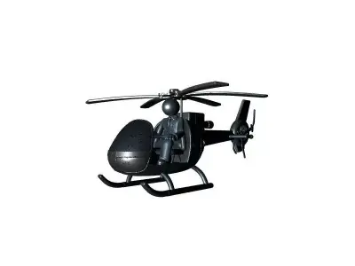 Detailed Military Helicopter 3D Model 3D model