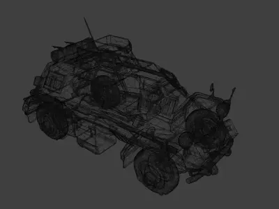 German Sd Kfz 222 Free 3D model