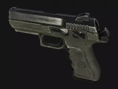 IWI Jericho 941 Pistol Low-poly 3D model