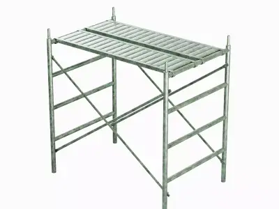 Metal Scaffolding Construction 04 Low-poly 3D model