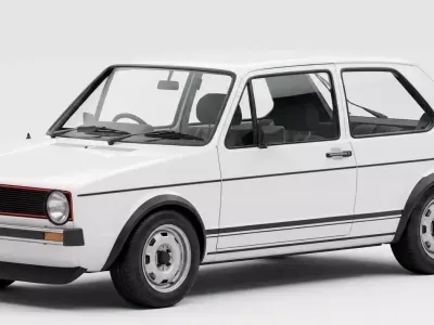 1976 Volkswagen Golf GTI Mk1 3D model