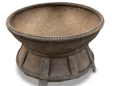 bamboo basket 3D model by Navi14