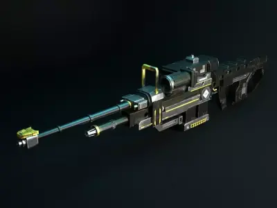 Sniper Game Weapon 3D model