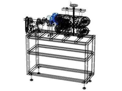 Spiral Wrap Cable Feeding and Cutting Machine 3D model