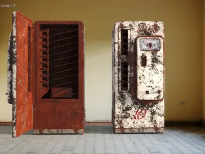 Rusty Coca-Cola Vending Machine Cavalier 72 Distressed 3D model