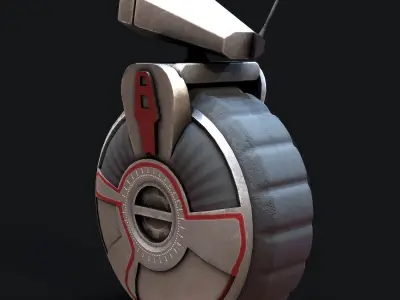 Drone Robot Low-poly 3D model