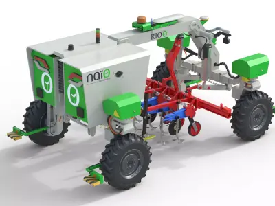 Autonomous Farm Robot Orio Naio Low-poly 3D model
