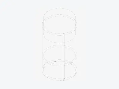 Furniture - Barstool - Contemporary - Stackable - Type 1 Low-poly 3D model