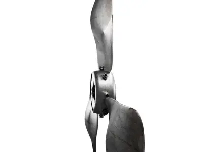 Propeller plane 3 Low-poly 3D model