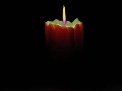 candle burning 3D model