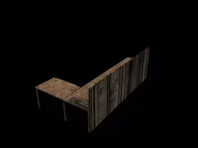 Wooden Scaffolding 3D model purchase