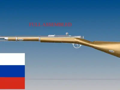 Berdan No2 carbine 3D model