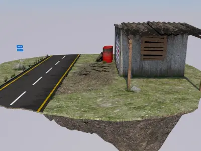 Old Station 3D model