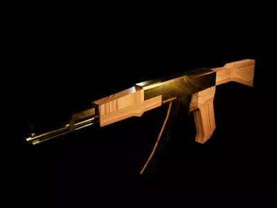 AK 47 Low-poly 3D model