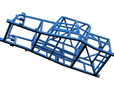 Frame of Dwarf car Version 2 Scale 1 to 25 3D print model