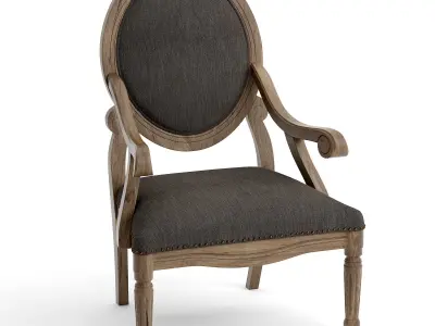 Madison park wood armchair Low-poly 3D model