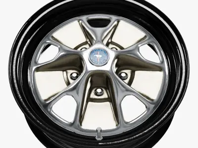 Wheel Vintiques Styled Steel Wheel Style Low-poly 3D model