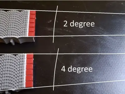 Double Edge Platform curved modules 1-87 FDM color 3D print model