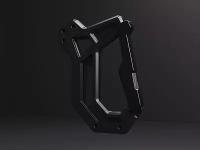 Climbing Carabiner Clip  metal piece 3D model