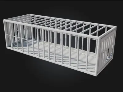 Animal Trap Cage  Tensioned Steel for Wild Captures 3D model