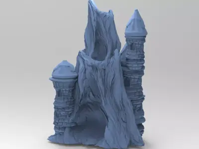Blackstar Winter cave mountain 3D model