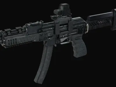 PP-19-01 Vityaz Free low-poly 3D model