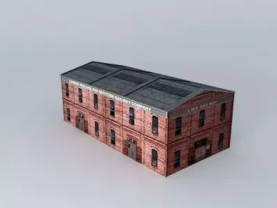 Eco Rail Building No 1 Dummy! Old Steam Days Free 3D model