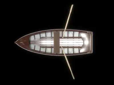 Row Boat 3D model buy