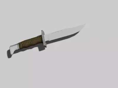 Dagger knife Low-poly 3D model 2