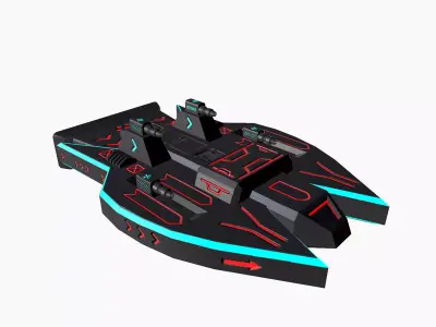 Space Force Blue - PBR Low-poly 3D model