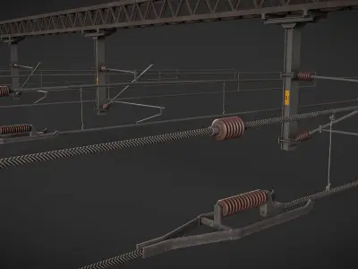 Indian Railway Props Pack  Low-poly 3D model