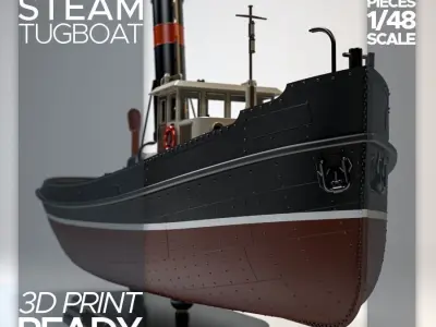 Tugboat Model Kit 3D print model