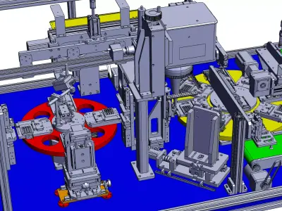 Automatic loading and unloading cam slitting machine 3D model