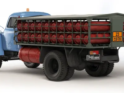 GAZ 53 GTK-40 1974 3D model