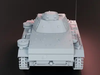 PzKpfw III - Panzer 3 Ausf E Print Ready 3D model 3D print model