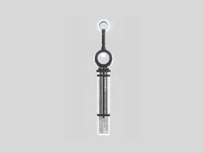 SciFi Sword A11 Black White - Character Design Fashion Low-poly 3D model