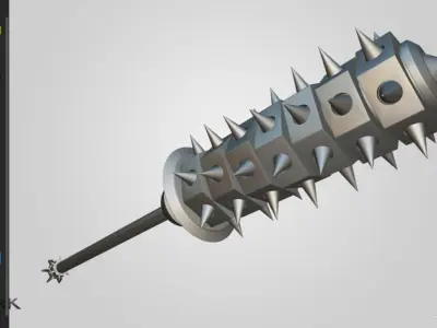 Oni Kanabo Low-poly 3D model