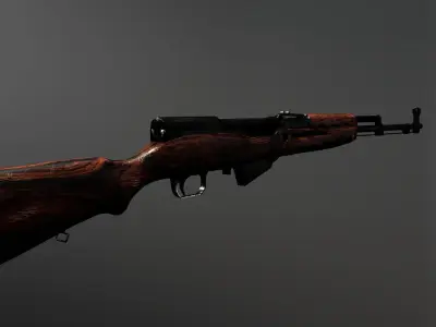SKS rifle  Low-poly 3D model