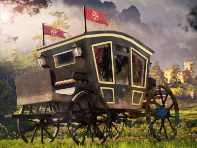 Horse Carriage 3D model buy