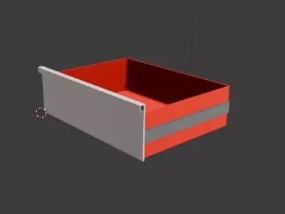 industrial drawer cabinet Low-poly 3D model