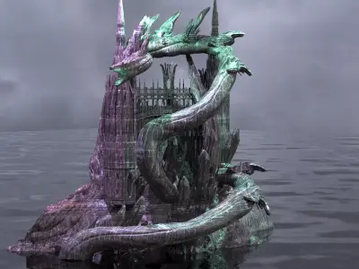  Snake mountain Dark Cobra Mountain  3D model