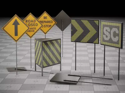 Realistic Board Electronic Sign Free low-poly 3D model